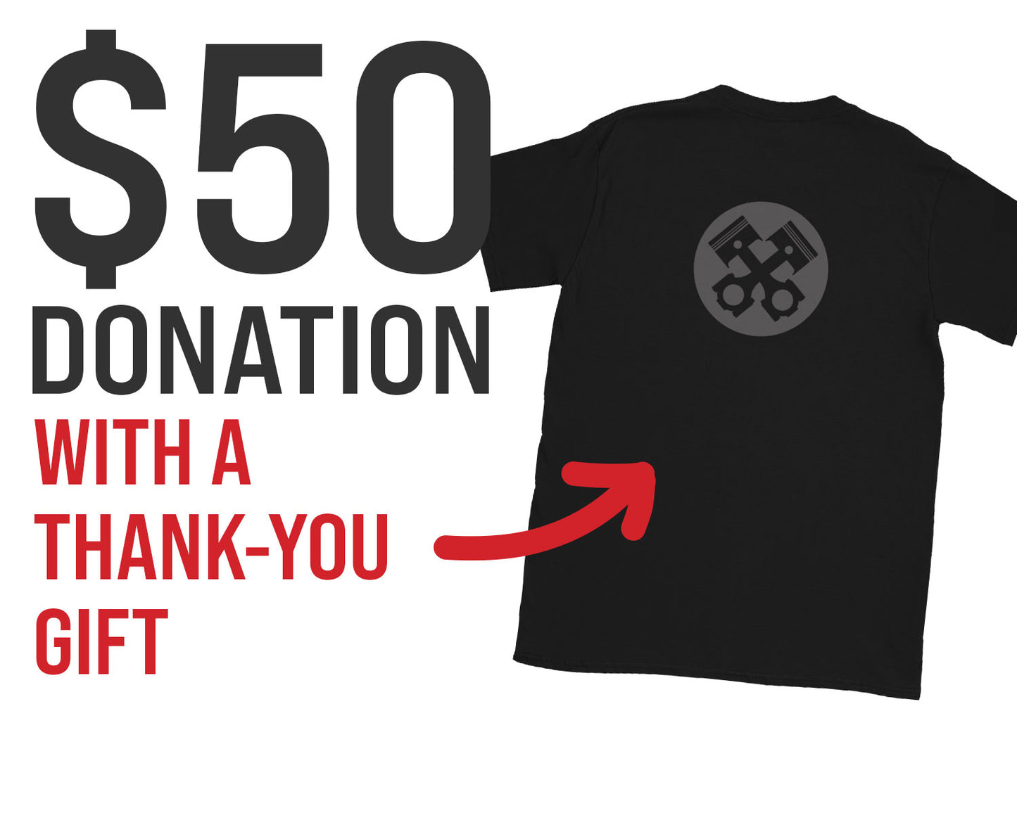 $50 Donation With Thank-You Gift - Black