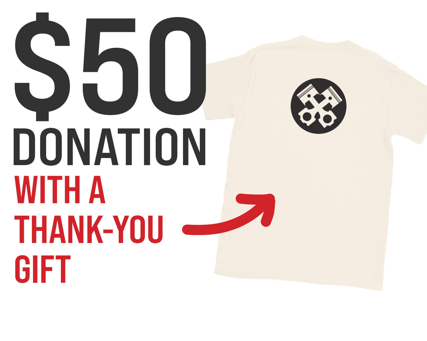 $50 Donation With Thank-You Gift - Natural